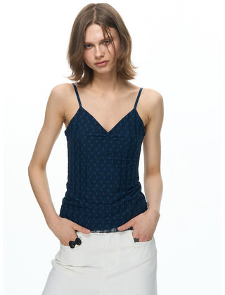 [NECY] Floral Lace Slim Camisole (2color)