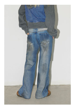 [CONP] “Lost ID CARD” Stained Jeans