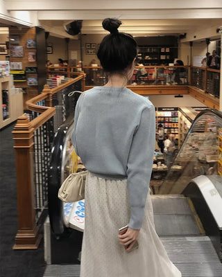 [U-neck/V-neck] 2 types of standard basic knitwear