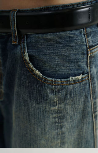 MASONPRINCE Distressed Curved Denim