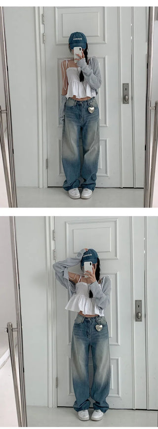4-Season Sole Wide Denim Pants - 4 Colors