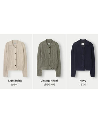 Button-point knit jacket