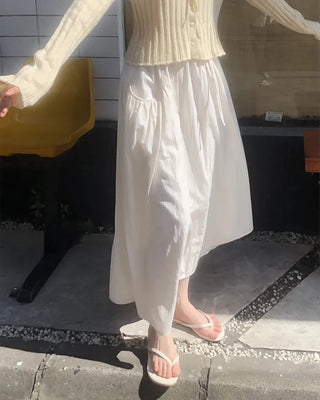 Daily elastic waist skirt