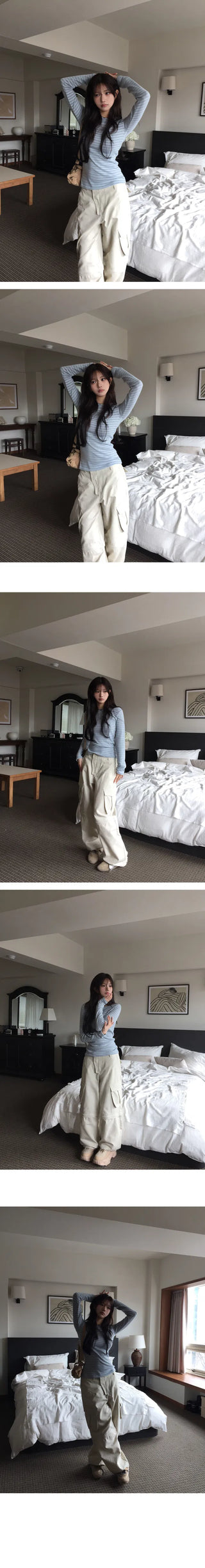 Board Striped Knitwear Basic Long Sleeve T-shirt - 2 colors