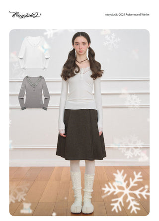 [NECY] V Neck Tops