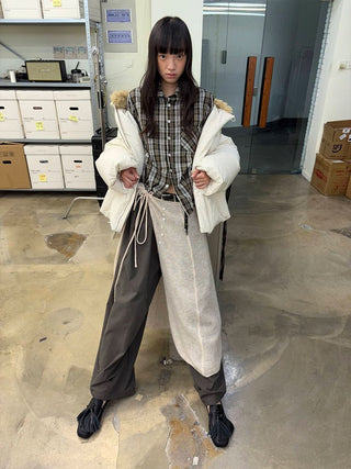 [NeverSeez] Pleated Wide-Leg Pants