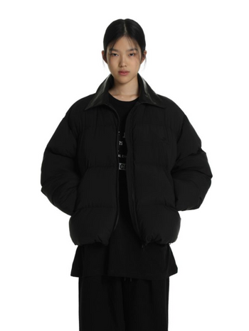MASONPRINCE Leather Collar Down Jacket