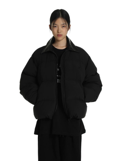 MASONPRINCE Leather Collar Down Jacket