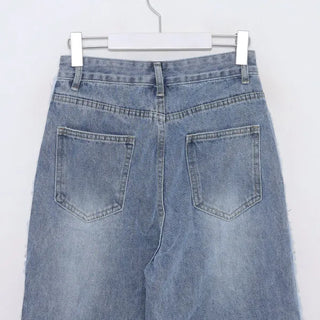 Line Point Wide Denim Pants