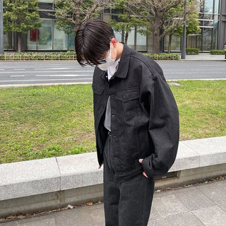 Black denim jacket