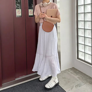 U-neck short-sleeved knit
