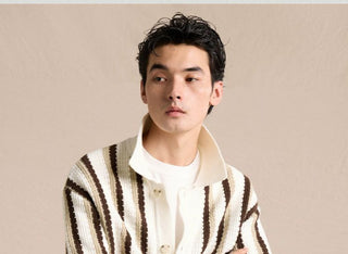 [CULTUM] Relaxed Fit Openwork Knit Cardigan
