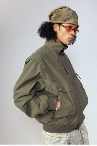 [Monterest] Water-Resistant Stand Collar Work Jacket