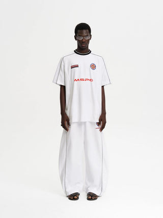 [MASONPRINCE] Reconstructed Patchwork Embroidered Tee
