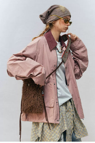 [Monterest] Corduroy Collar Multi-Pocket Field Jacket