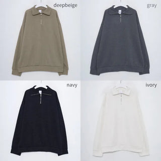 Oversized zip-up knit