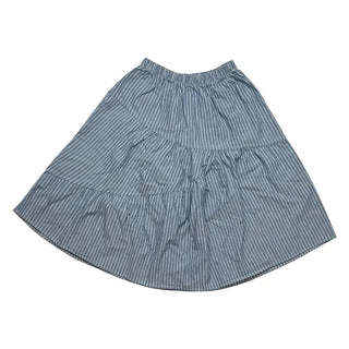 (2 colors) Striped Shirred Skirt