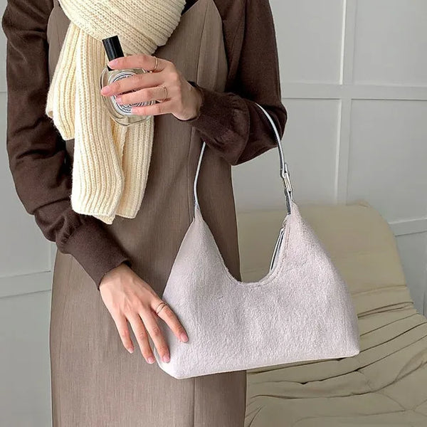 Faux fur shoulder bag (5 colors)