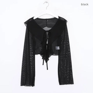 Frilled blouse cardigan