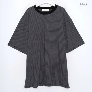 Striped oversized short-sleeved T-shirt