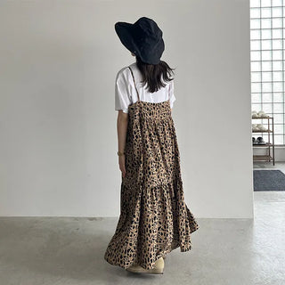 Leopard print long dress