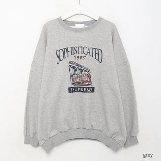 Lettering Print Oversized Sweatshirt