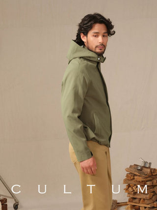 [CULTUM] Water-resistant Waffle Hooded Jacket