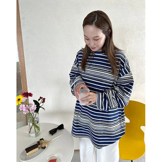 Oversized striped T-shirt - P000HRJI
