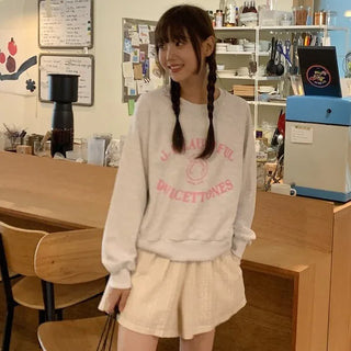 Printed sweatshirt long-sleeved T-shirt