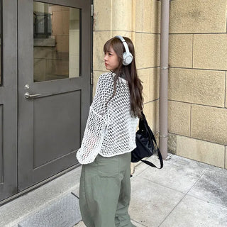 Perforated Cropped Knit