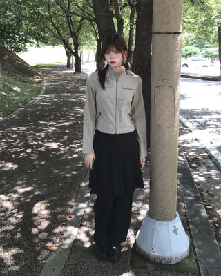flare pleats skirt pants (2color)