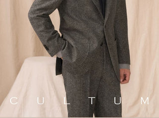 [CULTUM] Wool Herringbone Neapolitan Suit