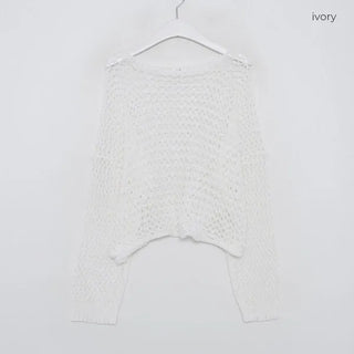 Perforated Cropped Knit