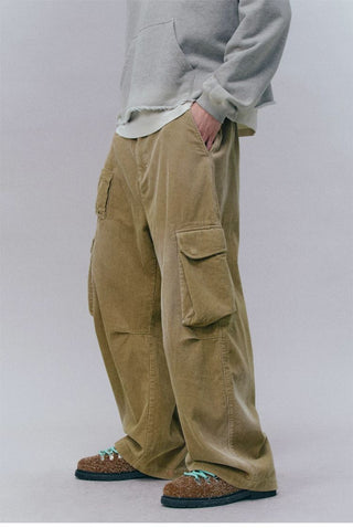 [Monterest] Washed Corduroy Wide Leg Work Pants