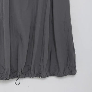 Nylon drawstring pocket camisole dress