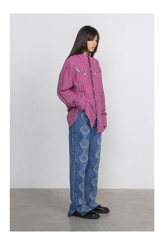 CONP Devoré Graphic Denim Pants (Blue)
