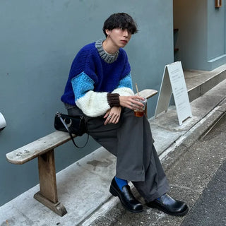 Wide square loafers