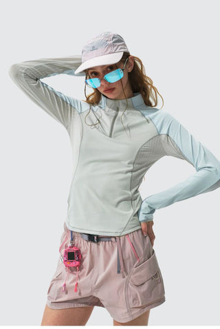 [Monterest] Half-Zip Slim Fit UV Protection Top