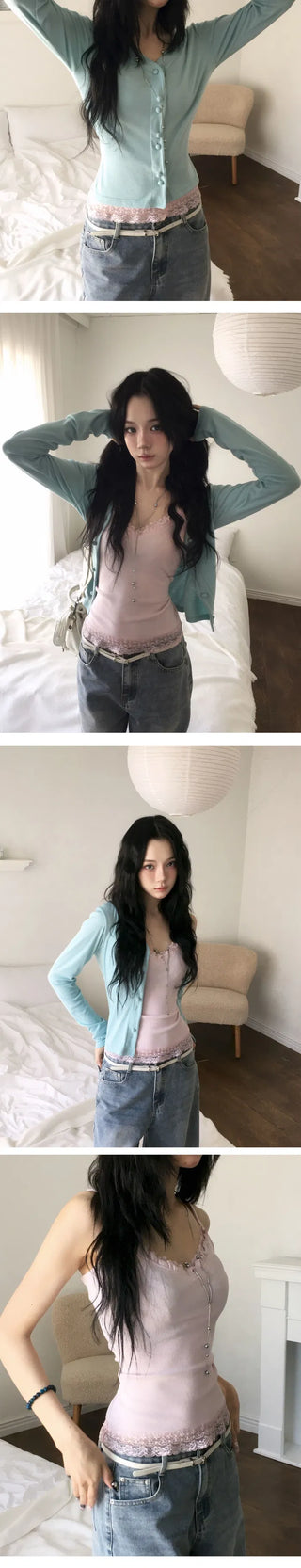 Kkoarib V-Two-Way Cardigan - 4 colors