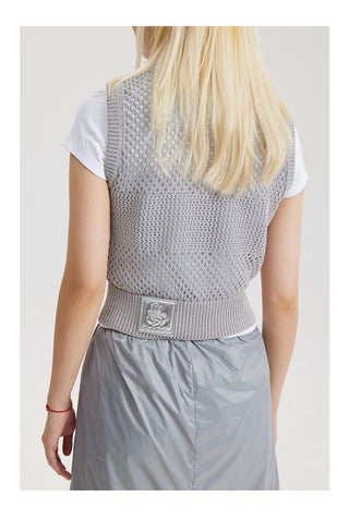 CONP Knitted mesh tight vest (gray)