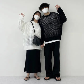 we mesh warmer round knit