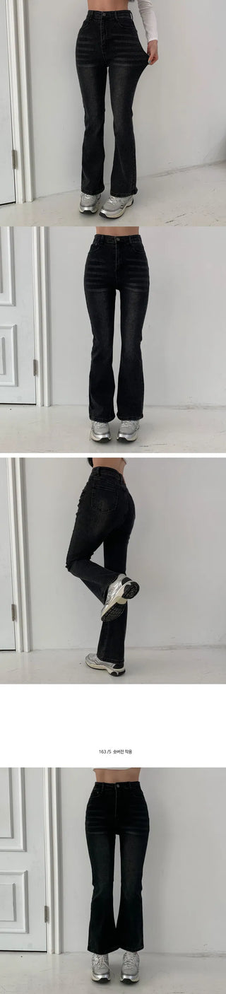Spring planning 6-color daily Flared high-waist pt