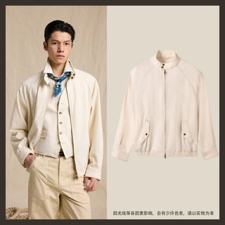 [CULTUM] Lyocell Denim Harrington Jacket