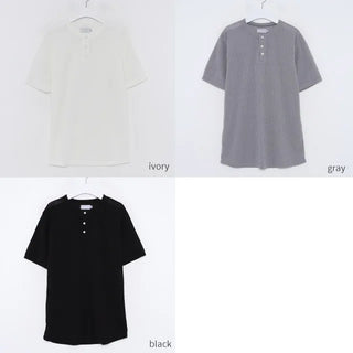 henry neck rib tee