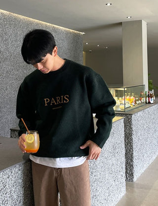 PARIS Printed Oversized Knit (Soft Fabric)