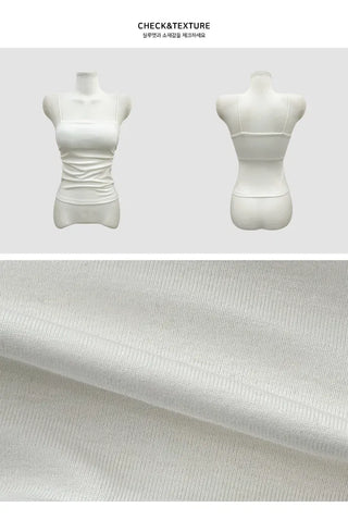 A soft, shirring sleeveless top in 8 colors that is both pretty and comfortable.