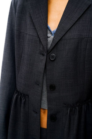 [Moromoro2] Collegiate Tailored Blazer and Pleated  Skirt Set