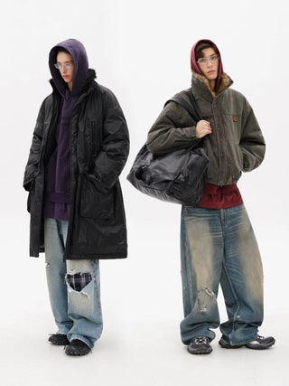 [MASONPRINCE] Layered Fake Two-Piece Hooded Sweatshirt