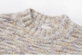 [Monterest] Multicolor Yarn Blend Crewneck Sweater