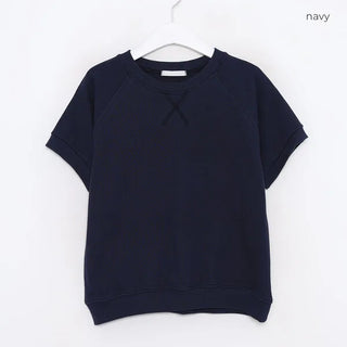 Raglan short-sleeved sweatshirt